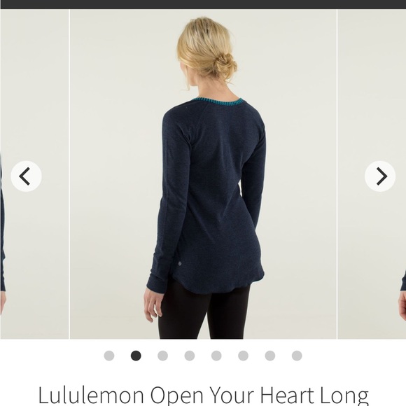 Lululemon Open Your Heart long sleeve crew neck navy sz 6 - Picture 6 of 10